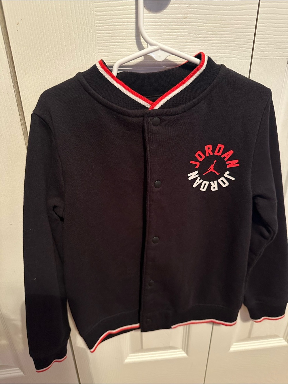 Jordan Kids Black Jacket with Red and White Trim